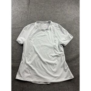 SPYDER WOMENS M ACTIVE RIBBED SHORT‎ SLEEVE WAIST LENGTH T-SHIRT PILATES GYM